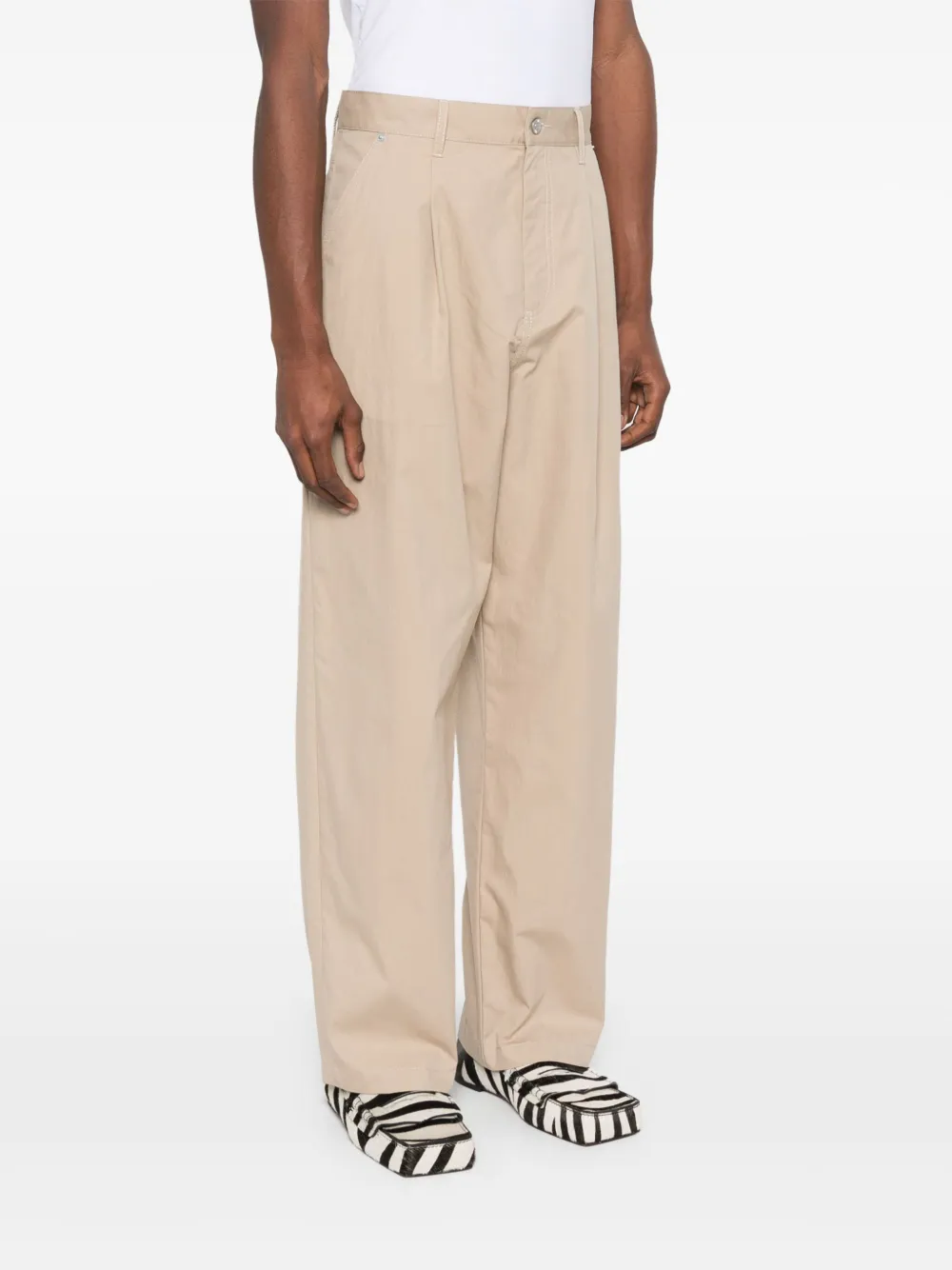 Moschino Broek met toelopende pijpen Beige