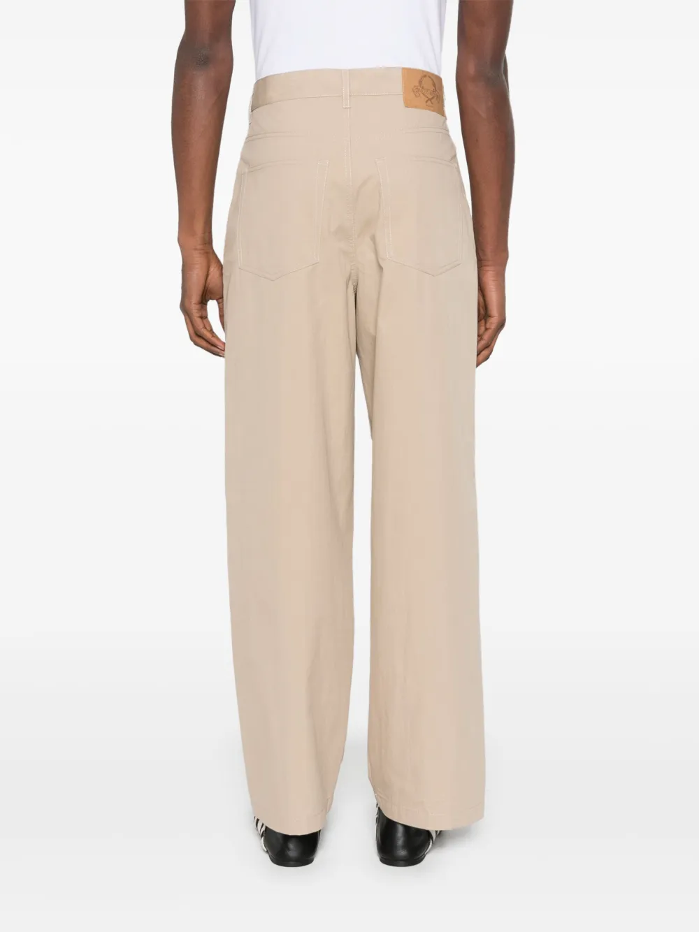 Moschino Broek met toelopende pijpen Beige