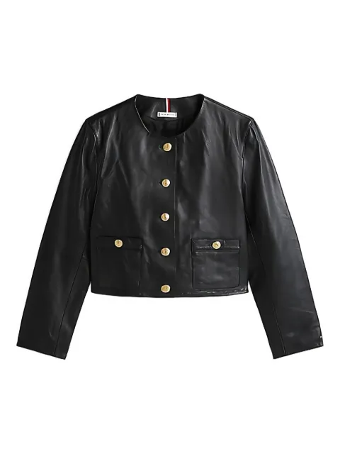 Tommy Hilfiger cropped leather jacket
