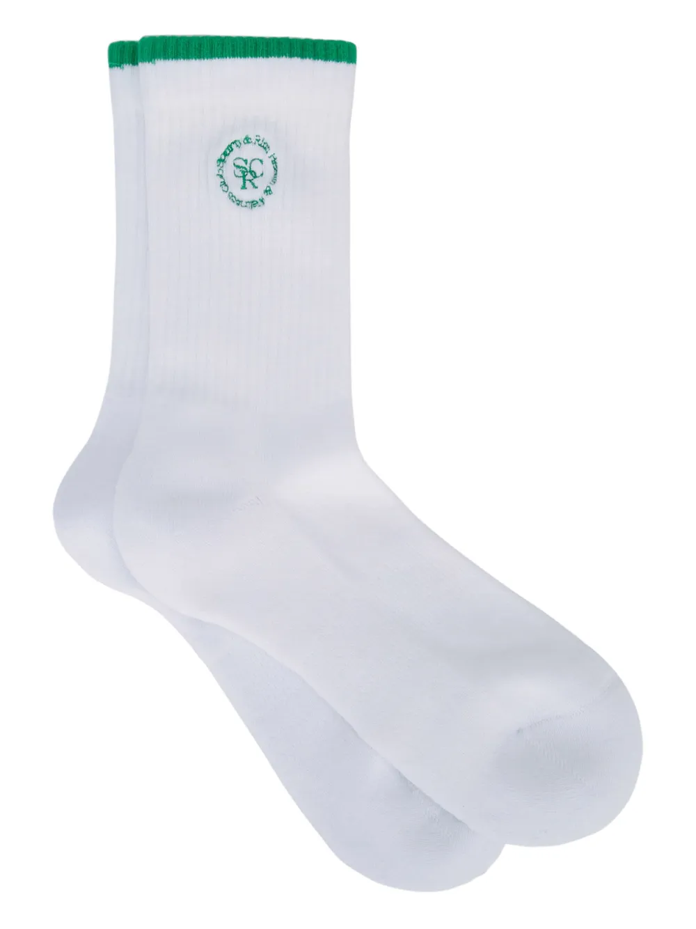 logo-embroidered socks