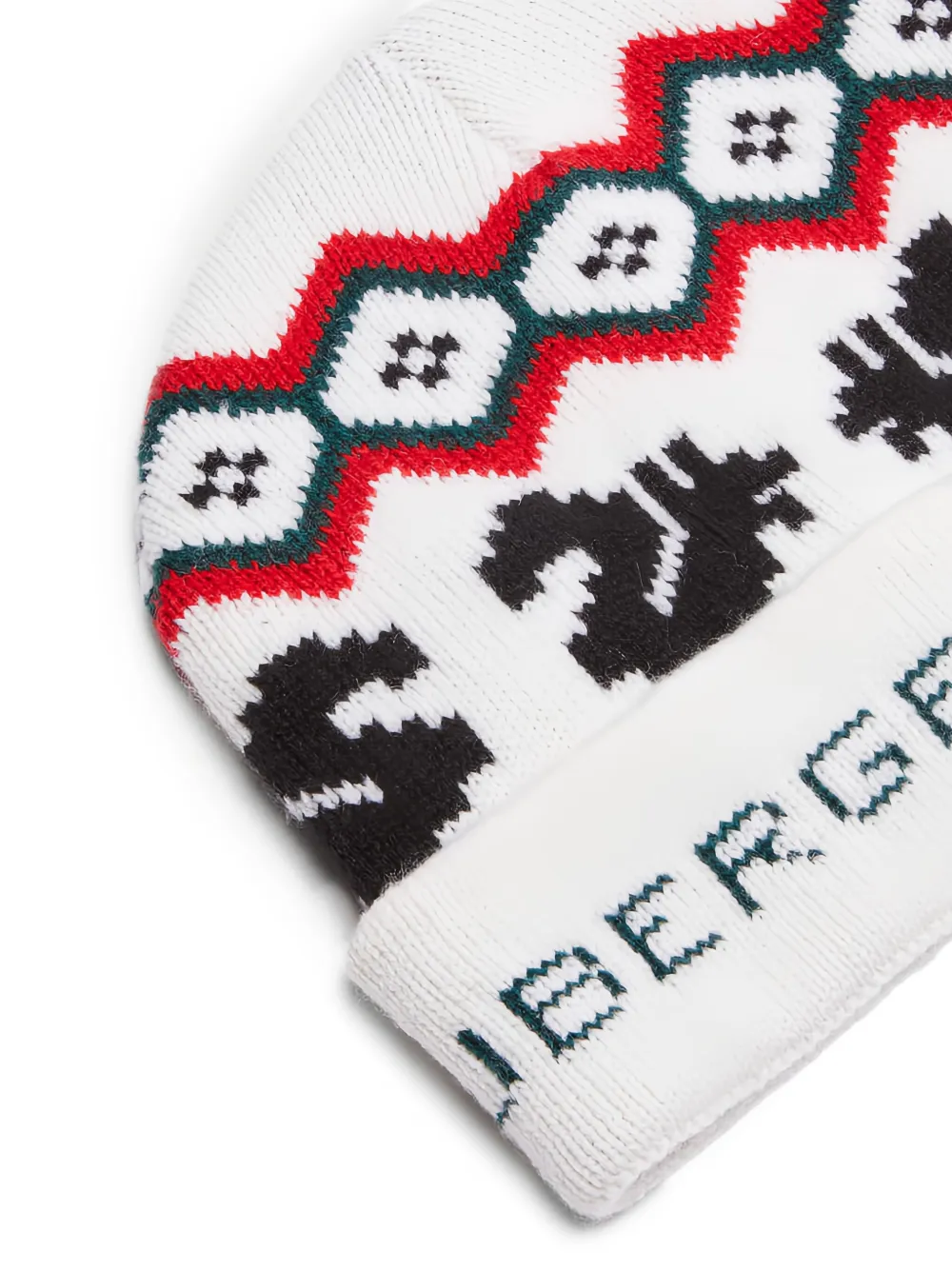 MSGM intarsia-knit logo beanie - Wit