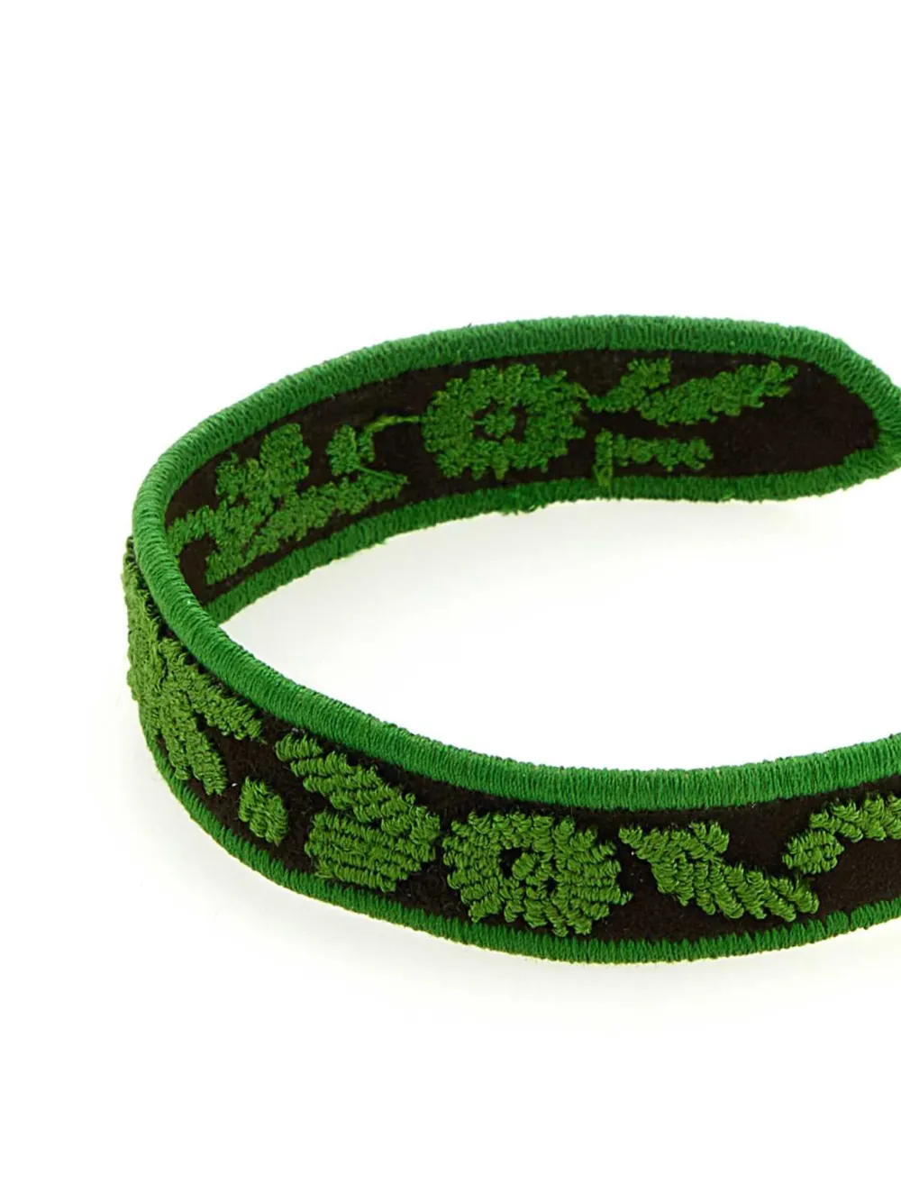 Prada Tweekleurige suède armband - Groen