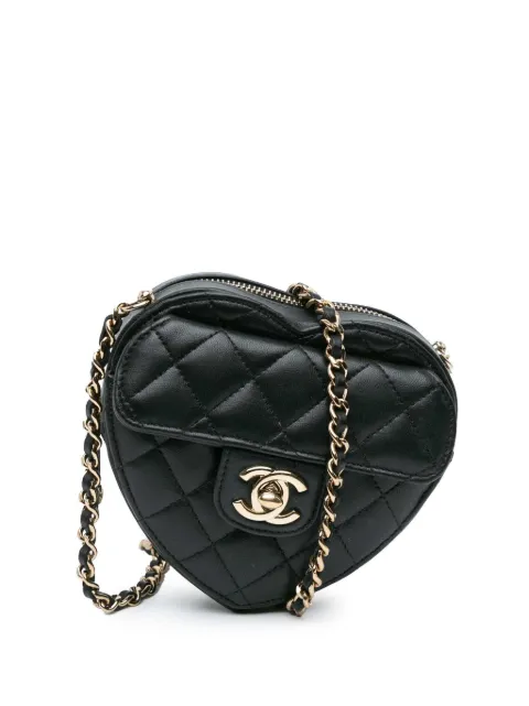 CHANEL Pre-Owned 2021 Mini Lambskin CC in Love Heart crossbody bag