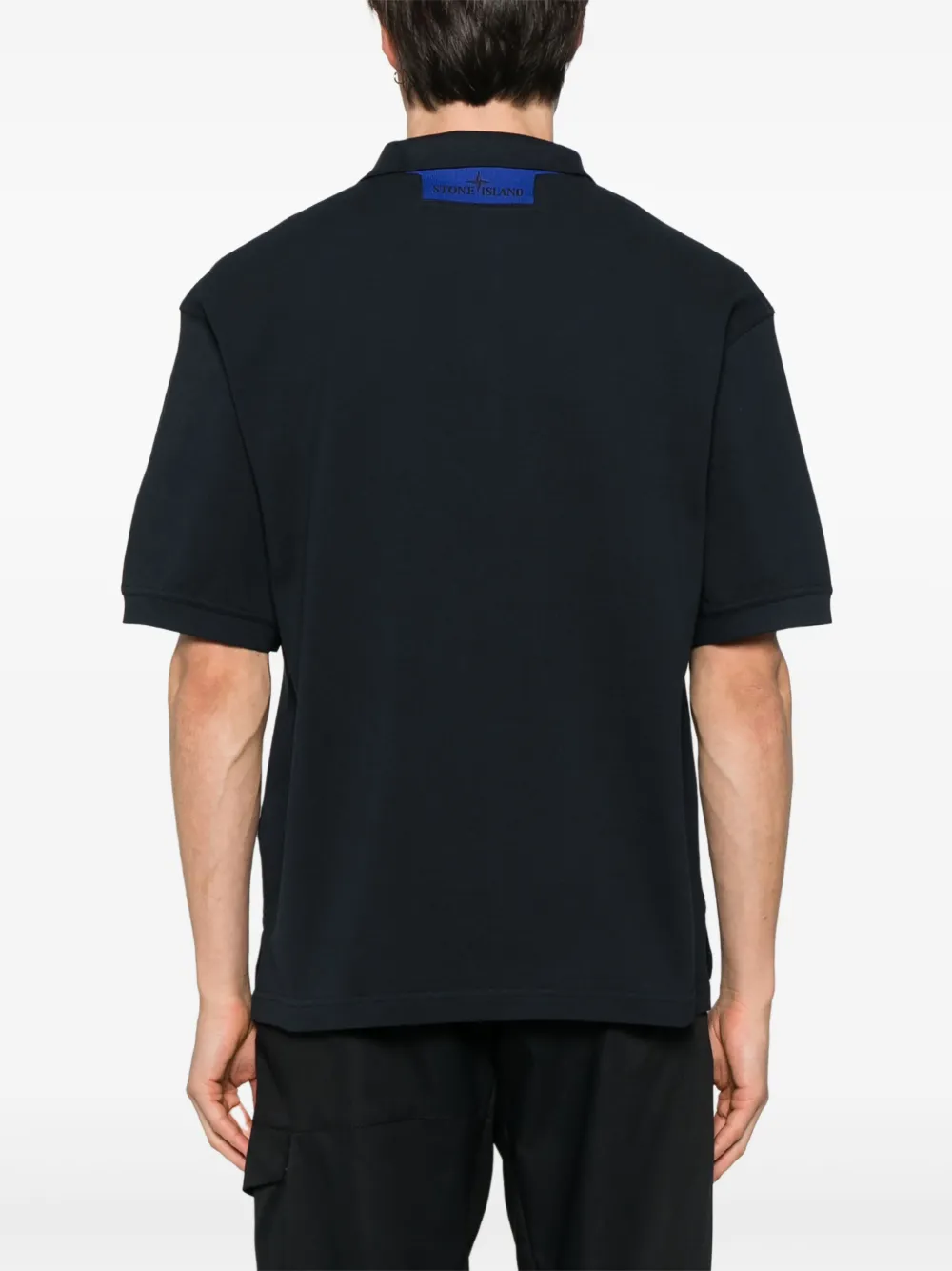 Stone Island Piqué poloshirt Blauw