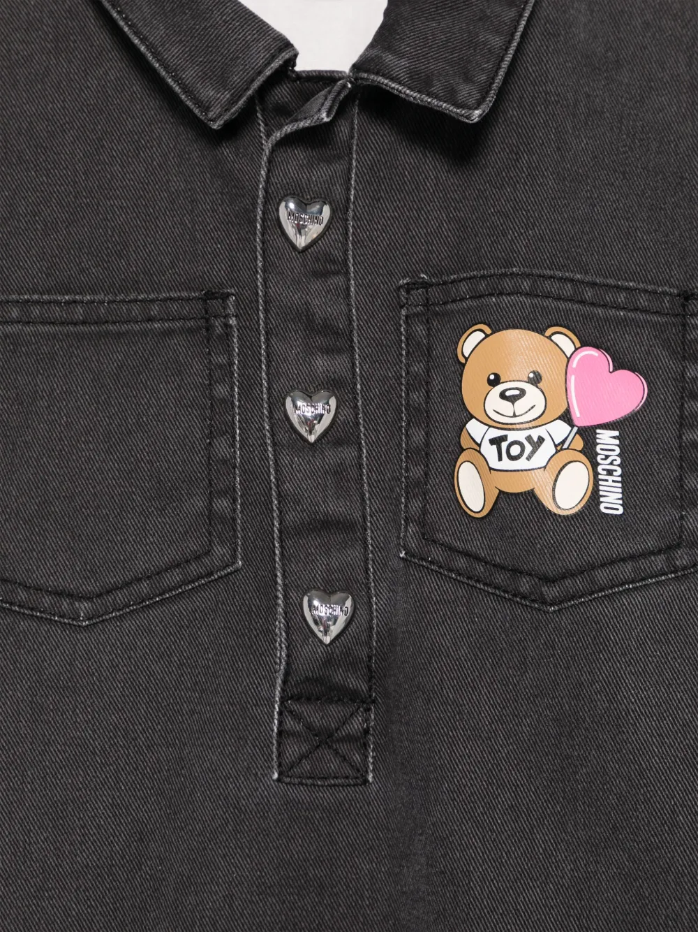 Moschino Kids Spijkerjurk Zwart