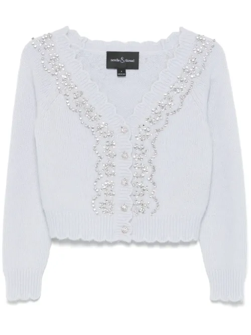 Cardigan à ornements en cristal - Needle & Thread - Modalova