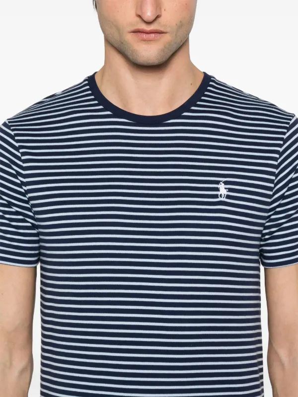 Polo Ralph Lauren Striped Cotton T-shirt Blue FARFETCH IN