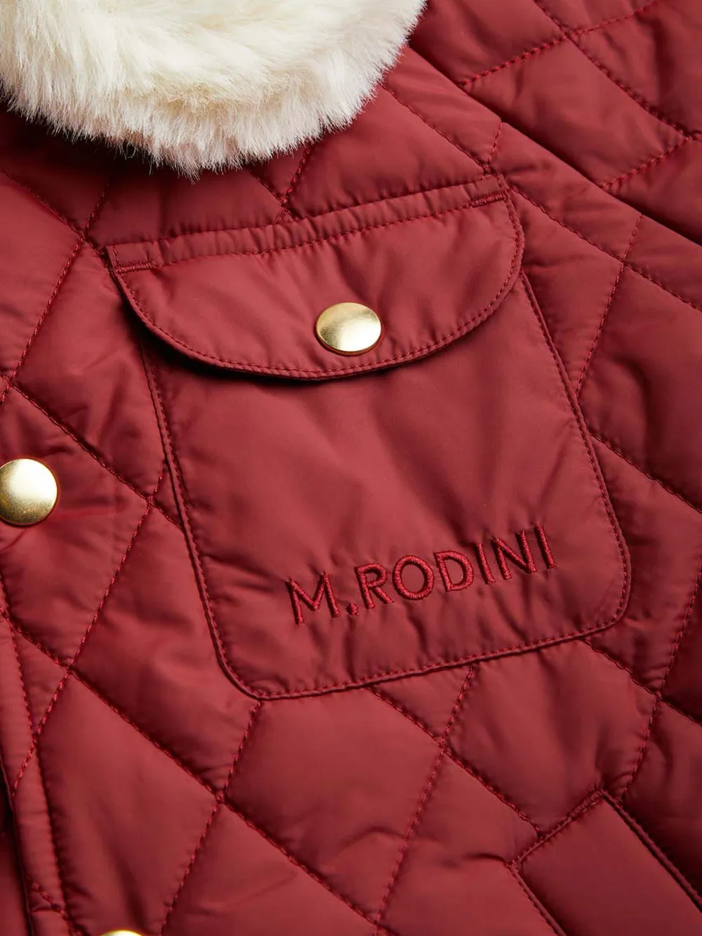 Mini Rodini Gewatteerde jas Rood