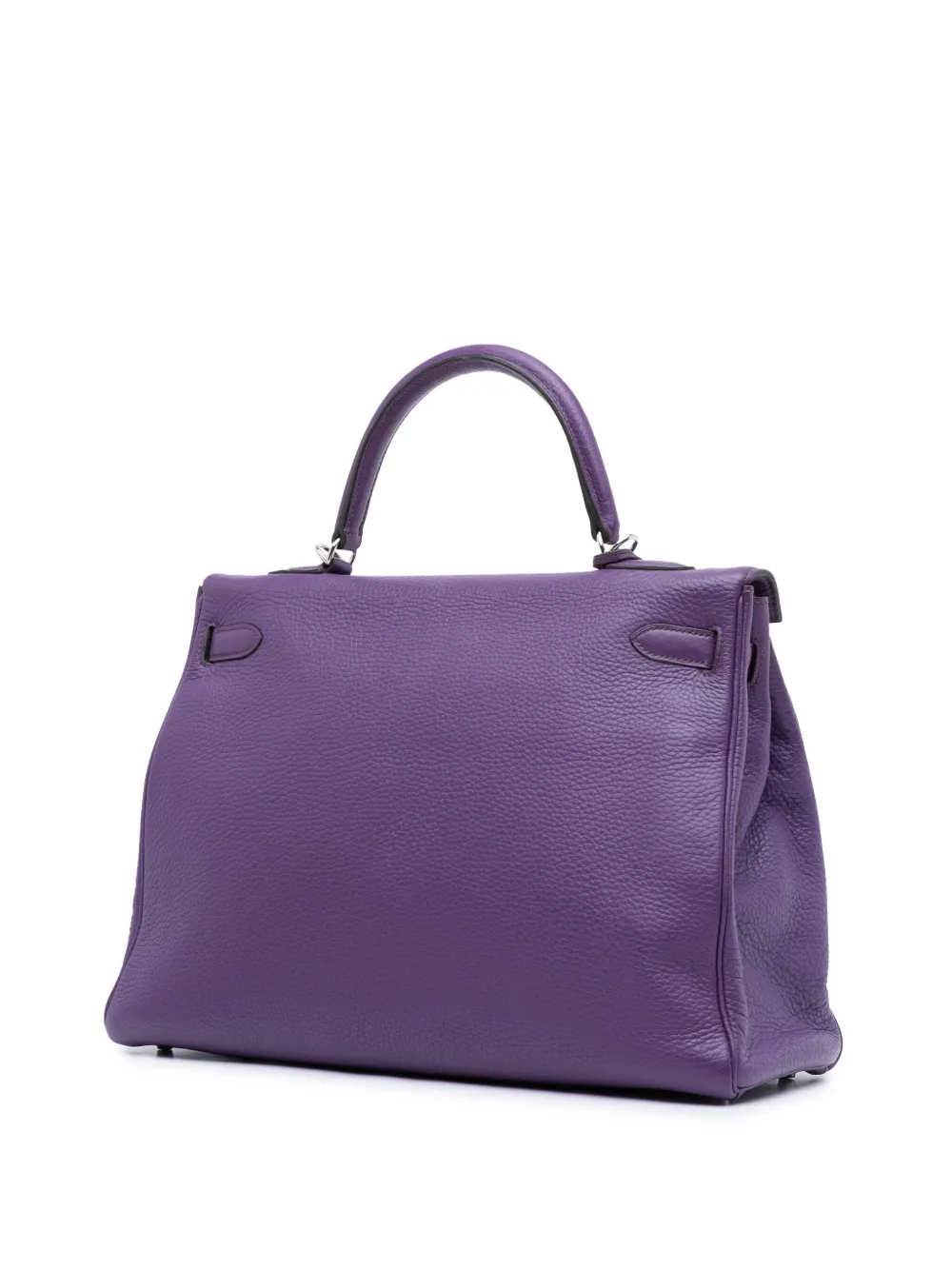 Pre-owned Hermes 2011 Togo Kelly Ii Retourne 35 Satchel In 紫色