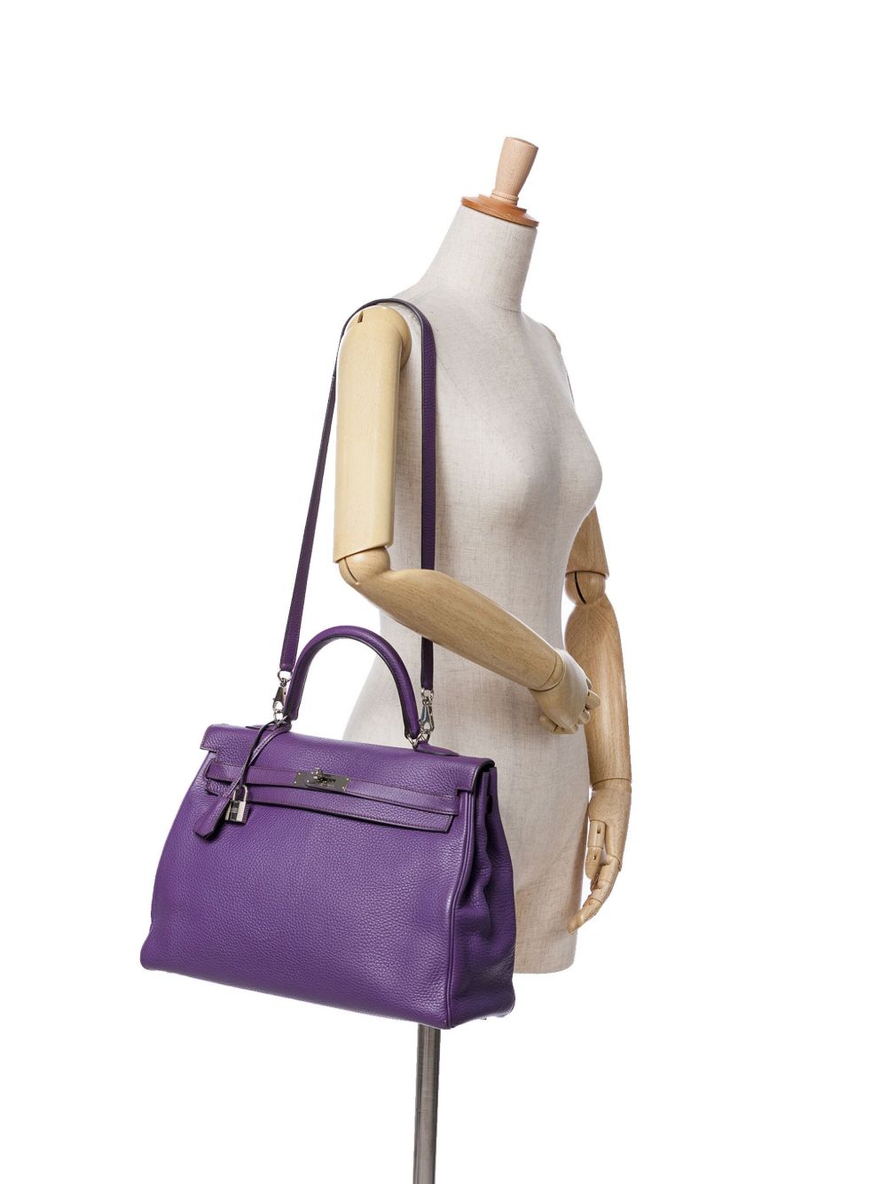 Hermès Pre-Owned 2011 Togo Kelly II Retourne 35 boekentas - Paars