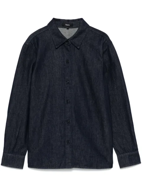 Theory drape denim shirt