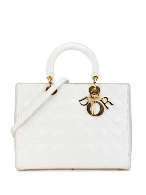 Christian Dior Pre-Owned большая сумка-сэтчел Cannage Lady Dior (1999 год)