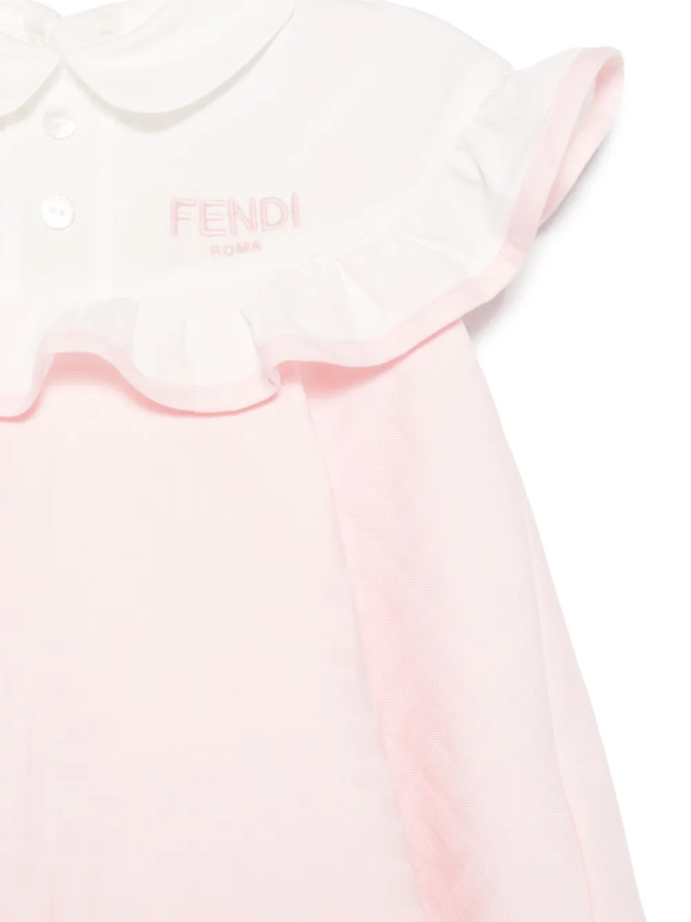 Fendi Kids Jurk met jacquard Roze