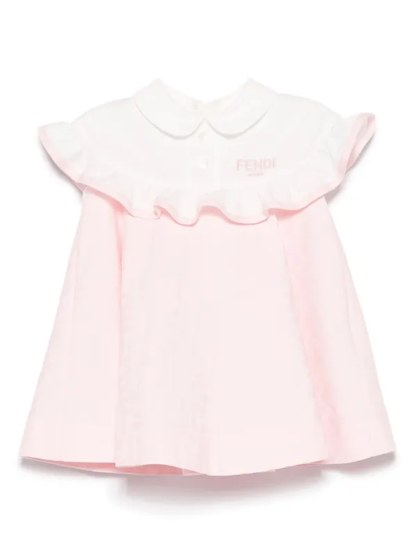 Fendi Kids vestido con motivo GG en jacquard