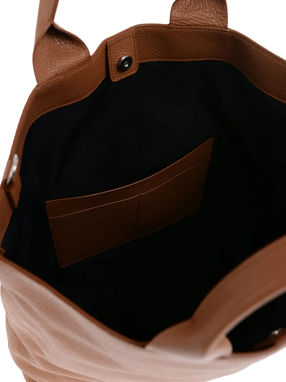 Jil Sander Leren shopper Bruin