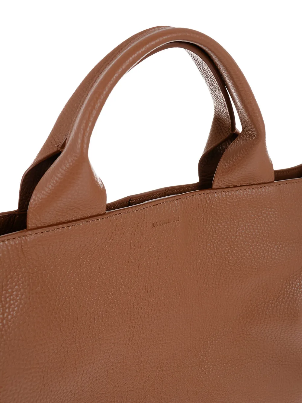 Jil Sander Leren shopper Bruin
