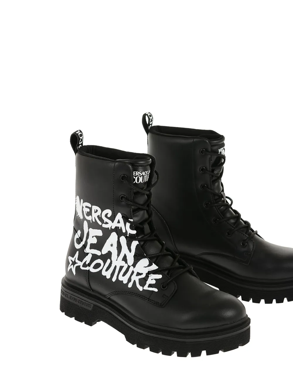 Versace Syrius Combat Boots In Multi