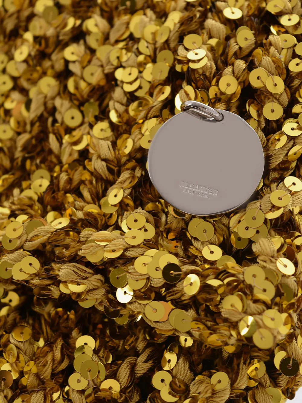 Jil Sander Schoudertas verfraaid met pailletten Goud