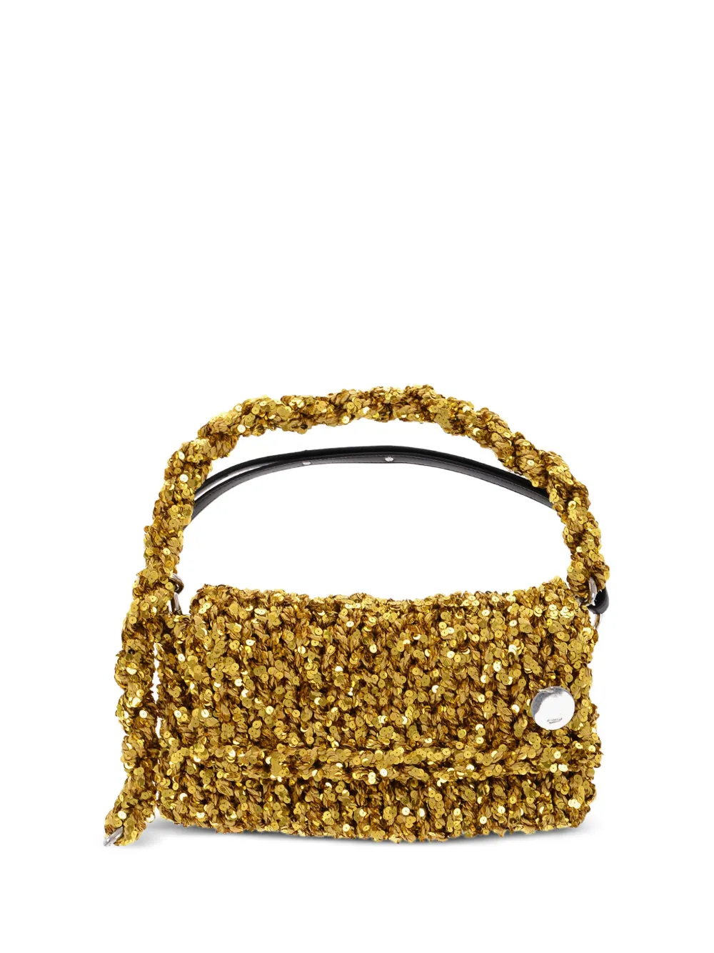Jil Sander Borsa a spalla con paillettes - Oro
