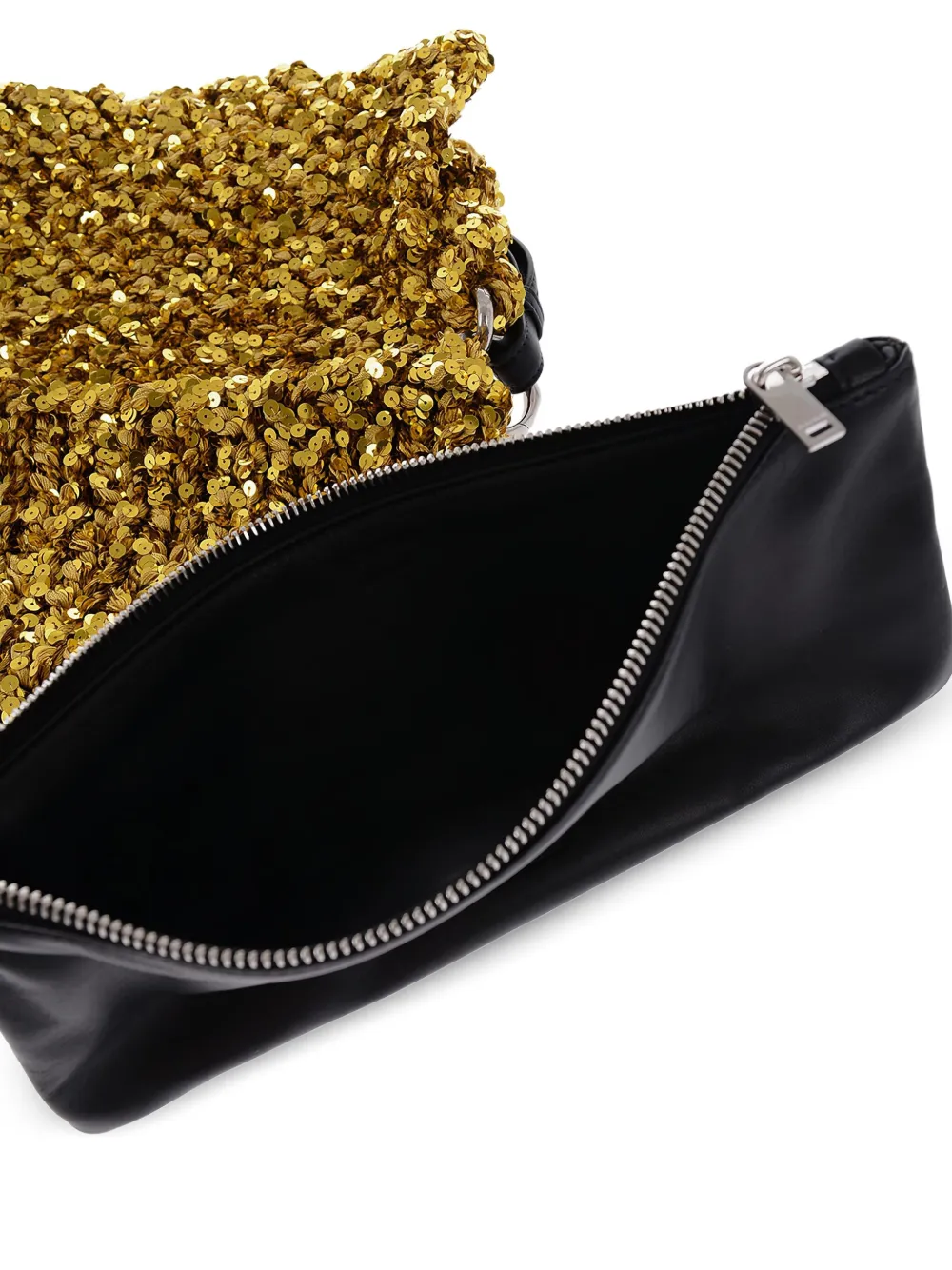 Jil Sander Schoudertas verfraaid met pailletten Goud