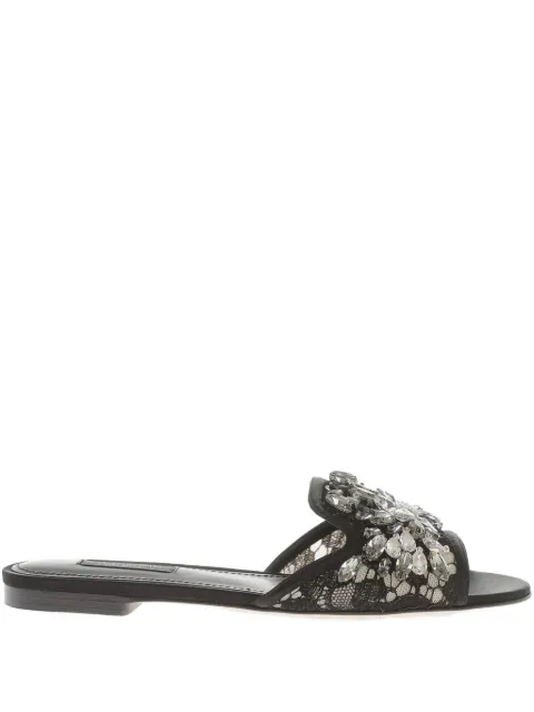 Dolce & Gabbana beaded slide sandals