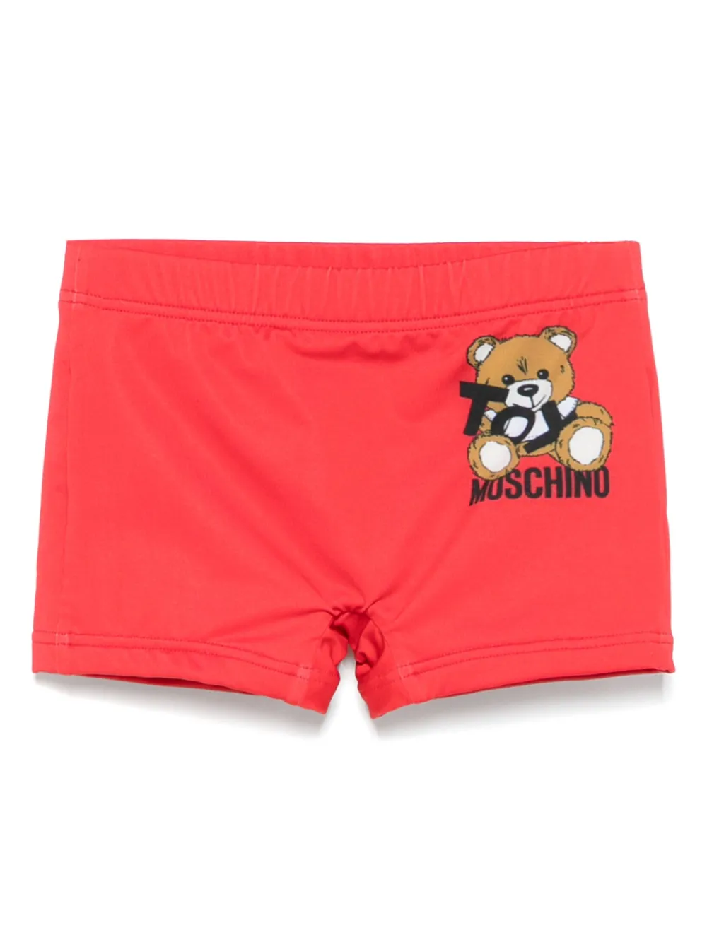 Moschino Kids Zwembroek met teddybeerprint Rood