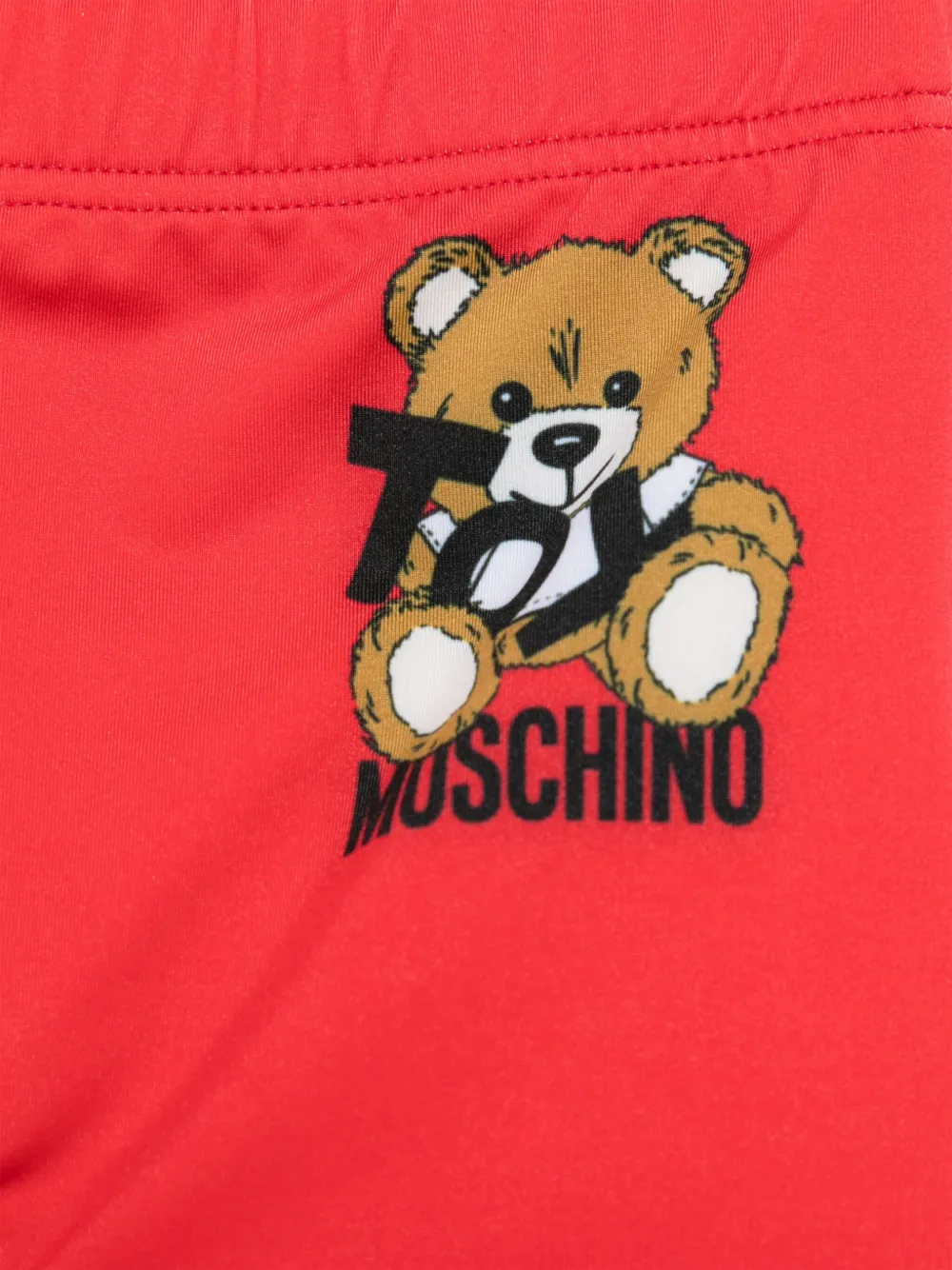 Moschino Kids Zwembroek met teddybeerprint - Rood