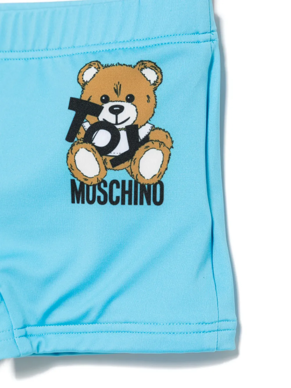 Moschino Kids Zwembroek met teddybeerprint - Blauw