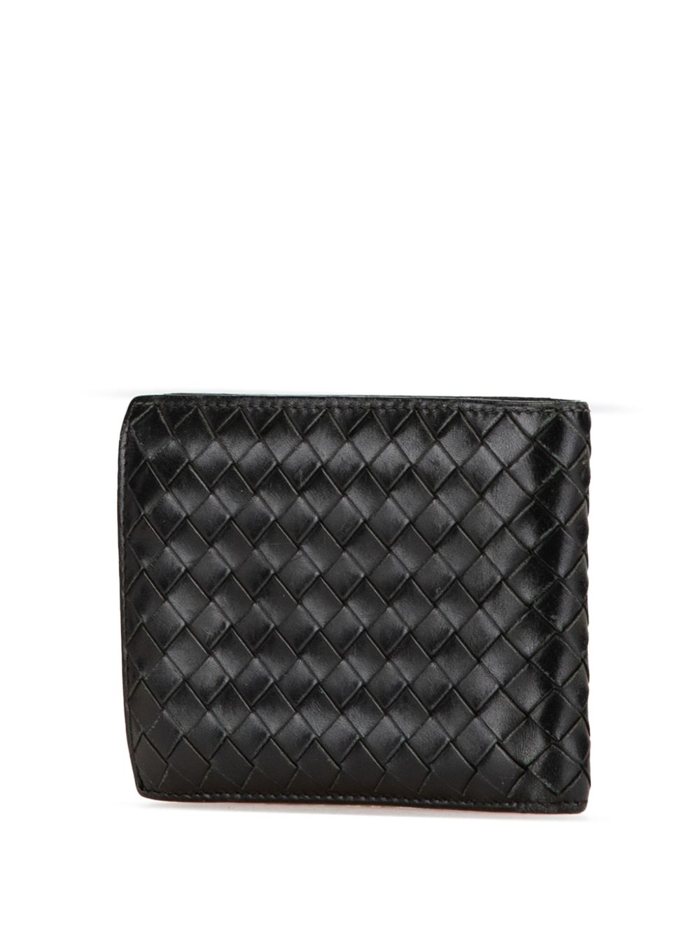 Bottega Veneta Pre-Owned 2012-2024 kleine Intrecciato leren portemonnee - Zwart