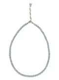 Amina Muaddi crystal tennis necklace - Blue
