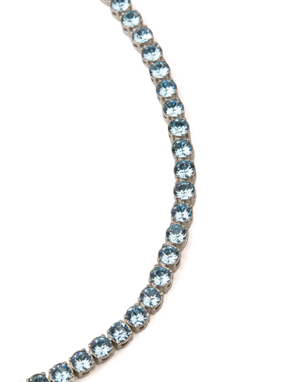 Amina Muaddi crystal tennis necklace - Blauw