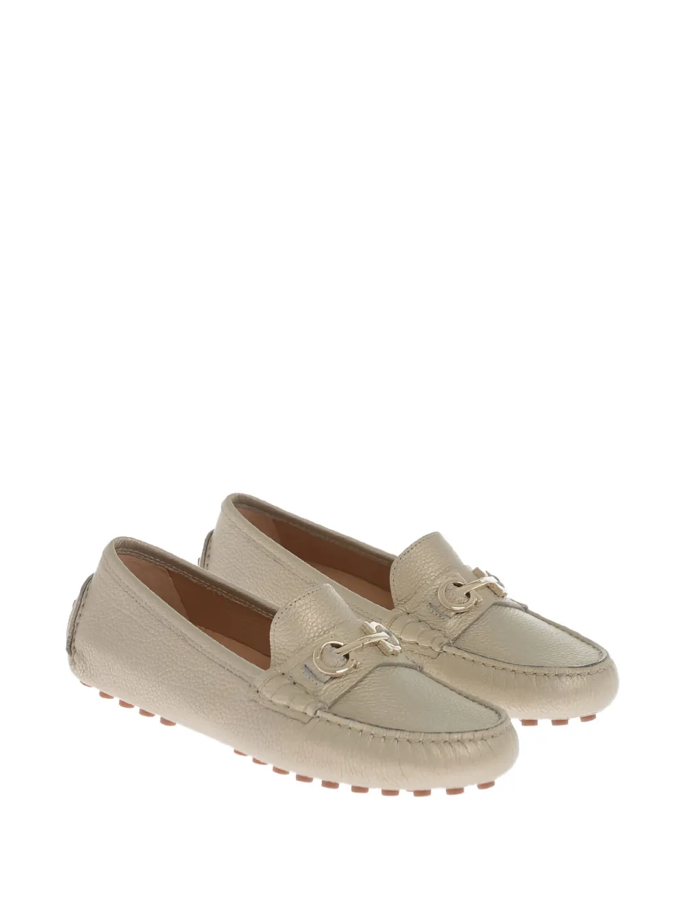 Ferragamo Loafers met textuur - Goud