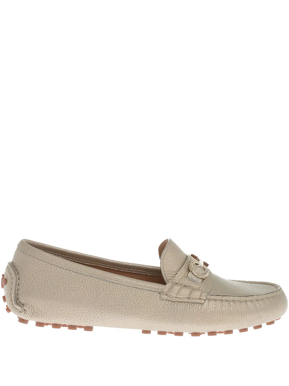 Ferragamo Loafers met textuur Goud