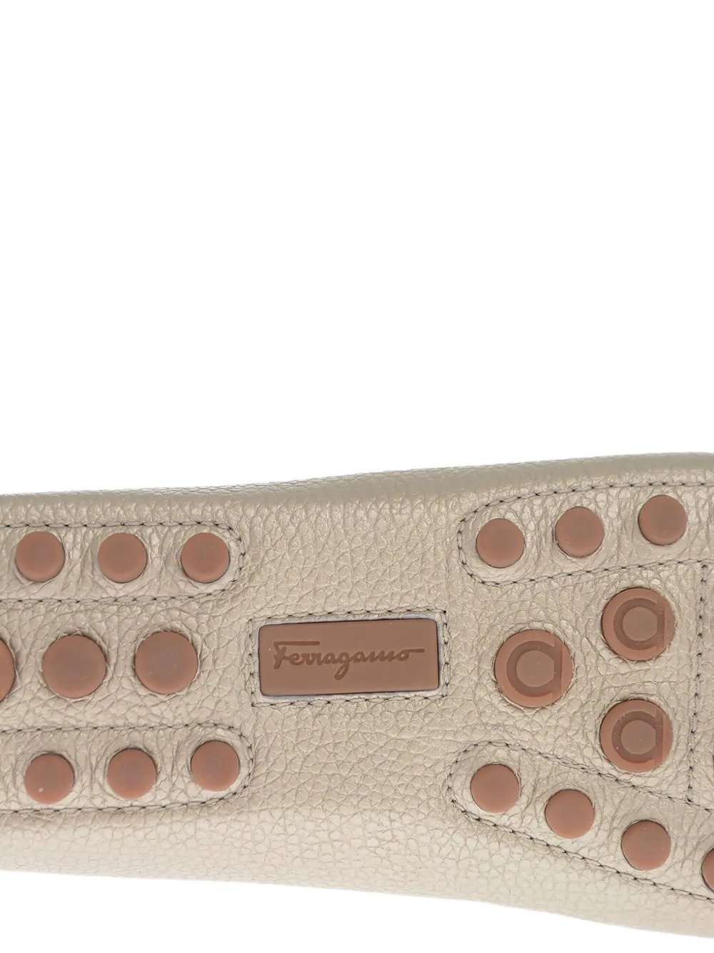 Ferragamo Loafers met textuur Goud