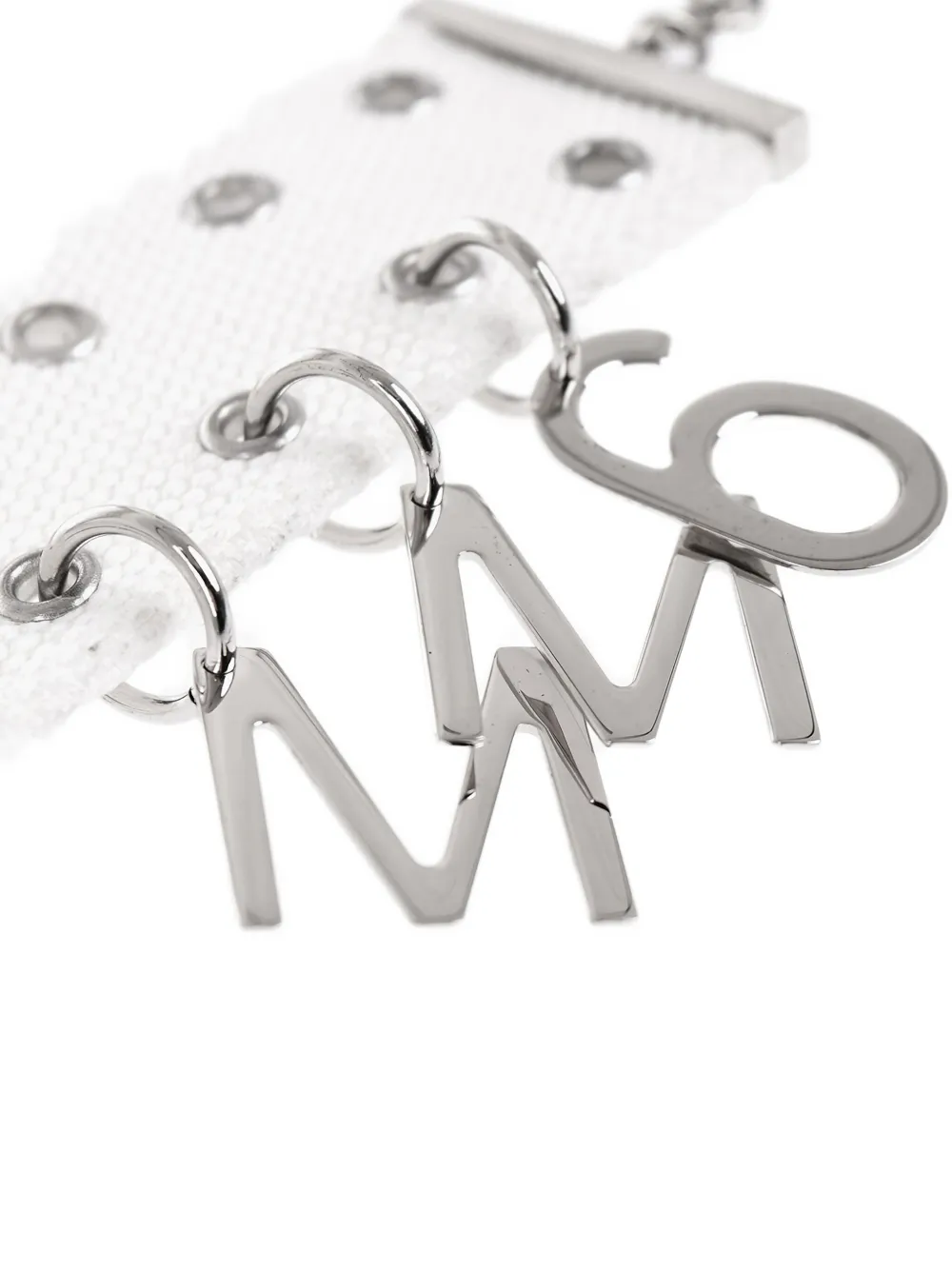 Maison Margiela Armband met logo bedel - Zilver