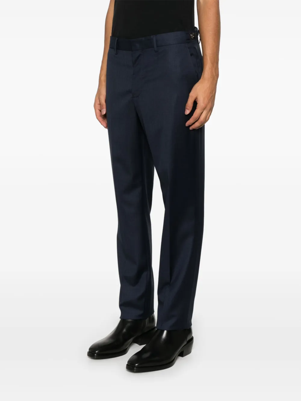 Versace Wollen pantalon Blauw