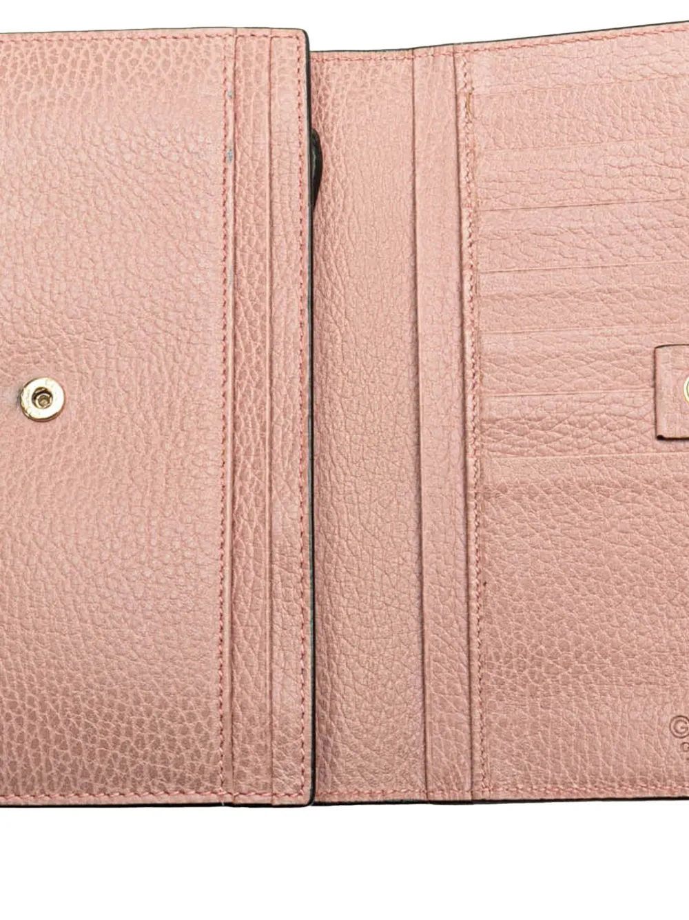 Pre-owned Gucci 2000-2015 Interlocking G Leather Wallet Long Wallets In 粉色
