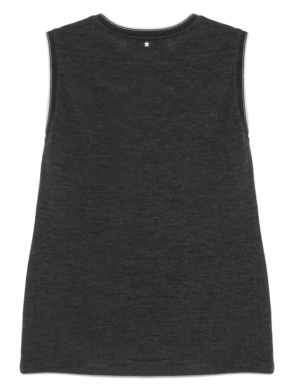 Lorena Antoniazzi Tanktop met contrasterende afwerking - Grijs