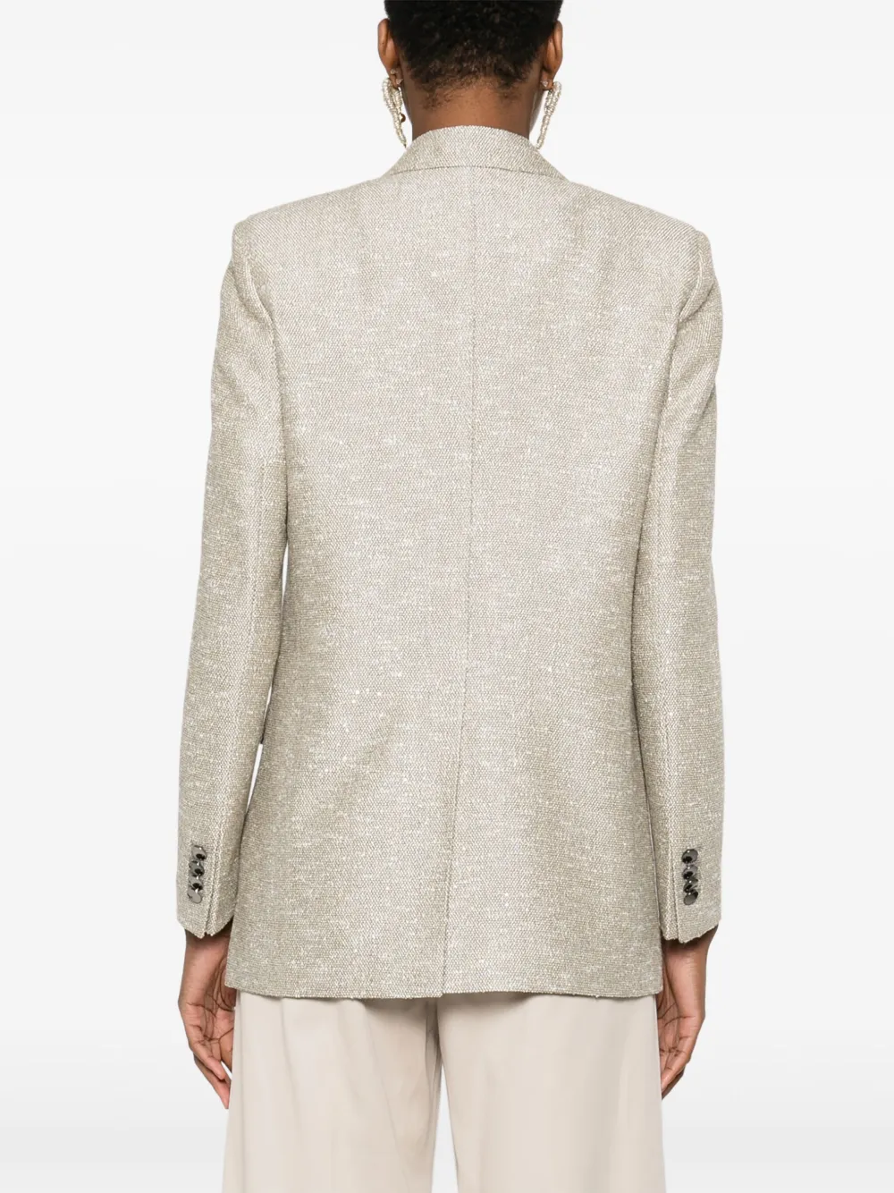 Tagliatore Blazer verfraaid met pailletten Beige