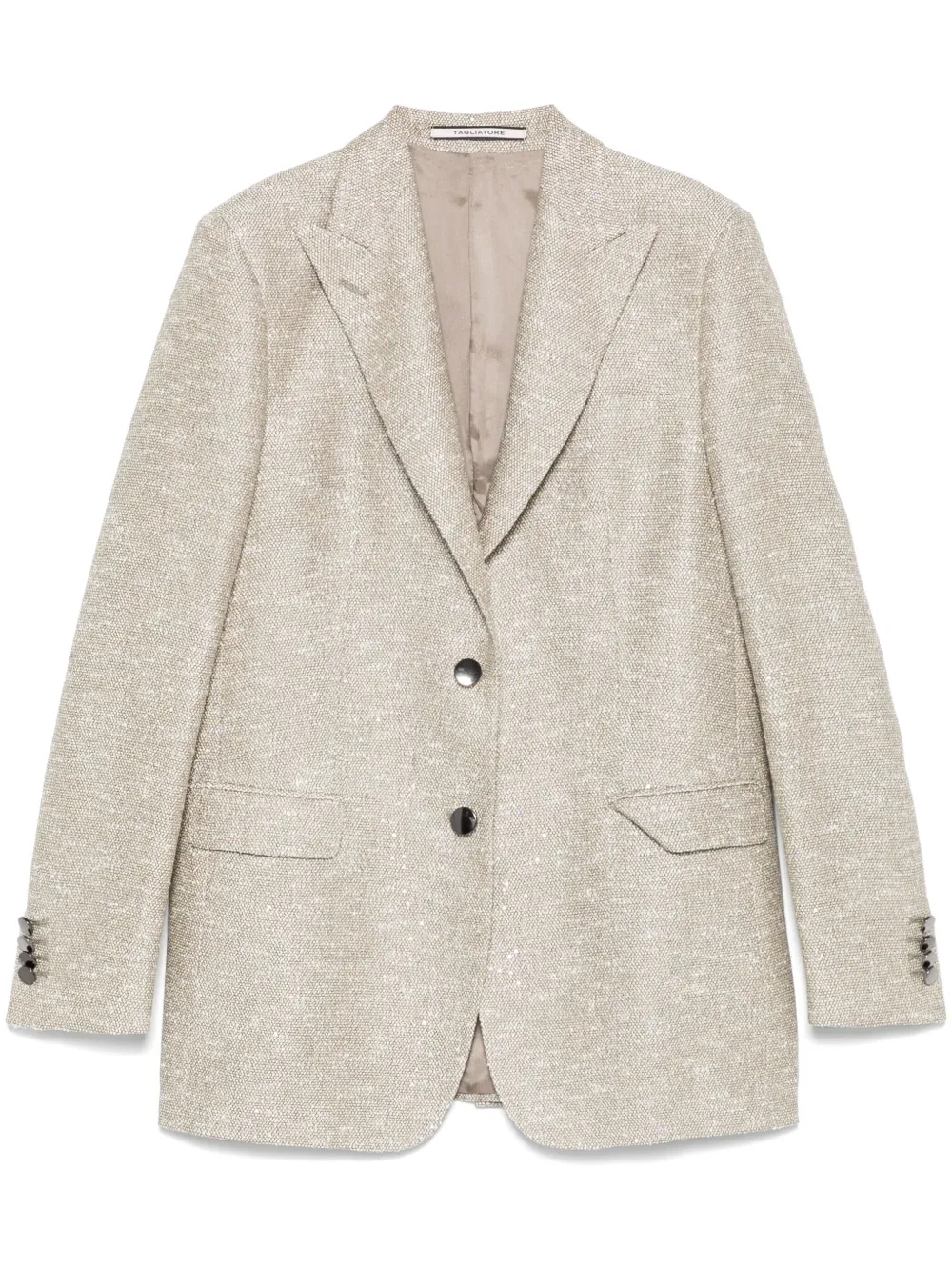 Tagliatore Blazer verfraaid met pailletten Beige