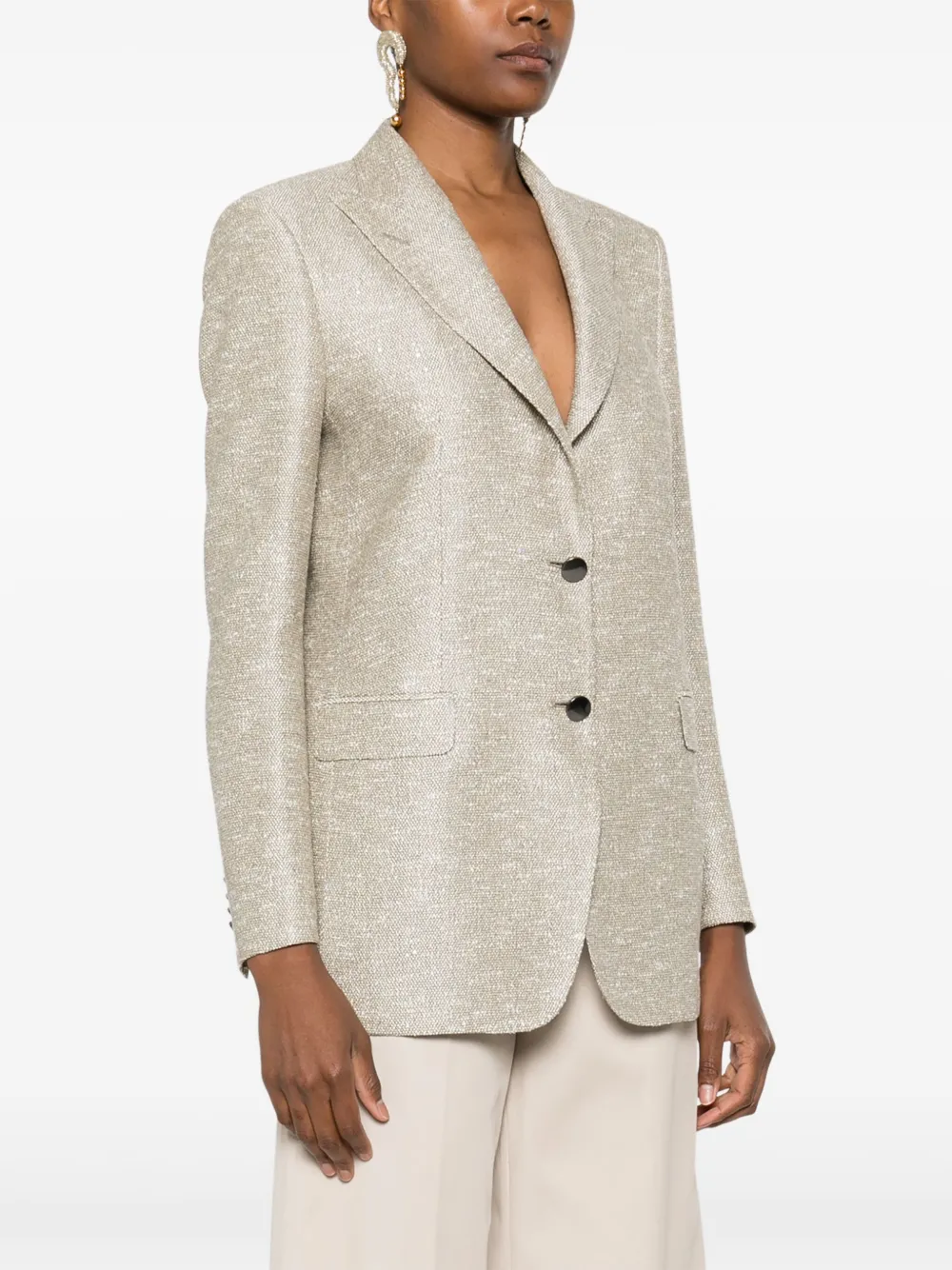 Tagliatore Blazer verfraaid met pailletten Beige
