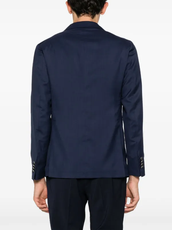 TAGLIATORE テーラードジャケット ブローチ付き Tagliatore ブローチディテール ジャケット | ブルー | FARFETCH JP