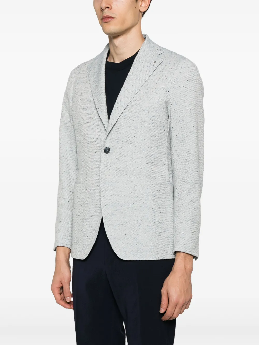 Tagliatore Blazer met slub textuur Blauw
