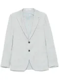 Tagliatore slub-texture blazer - Blue