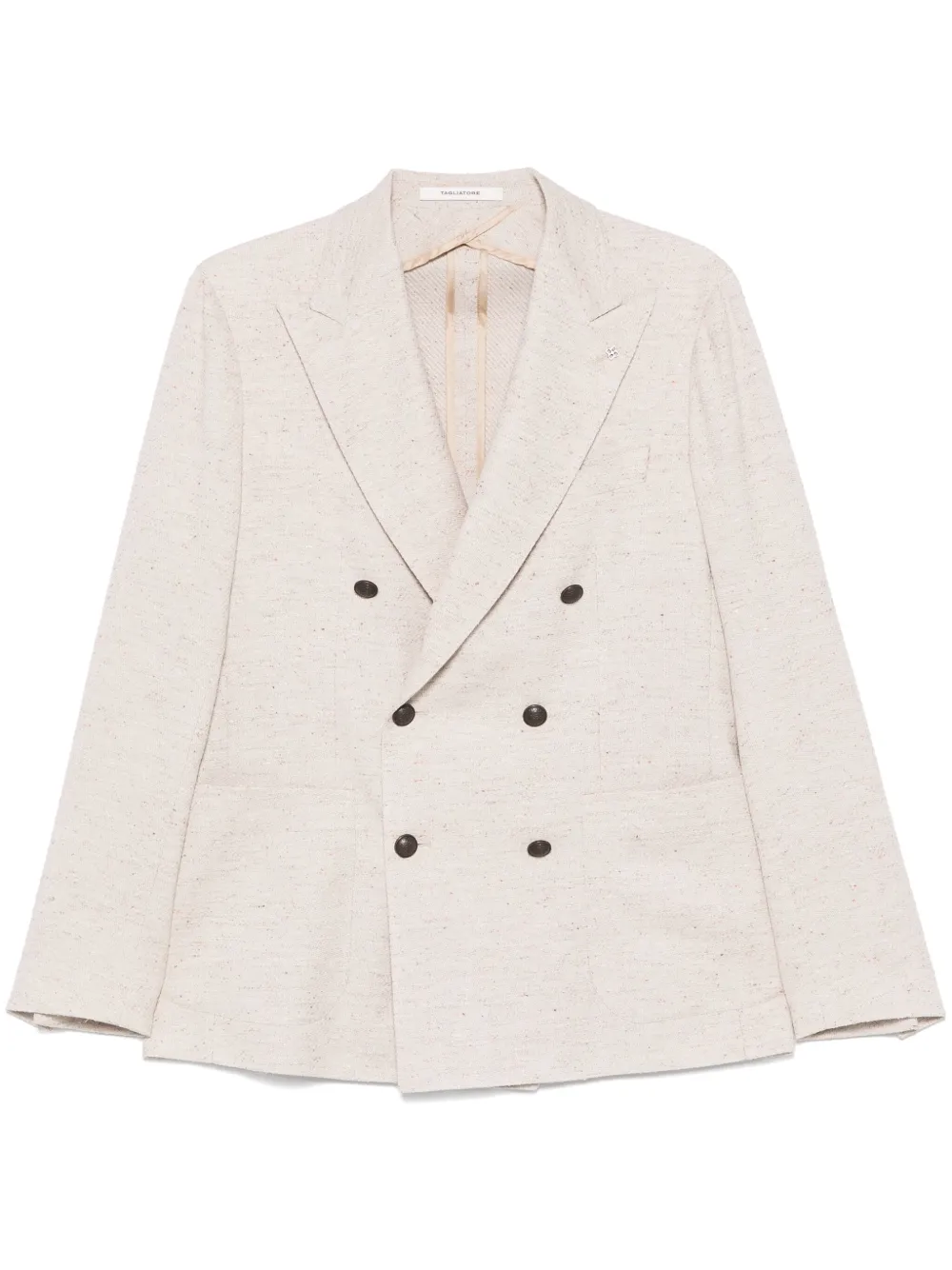 Tagliatore Blazer met slub textuur Beige