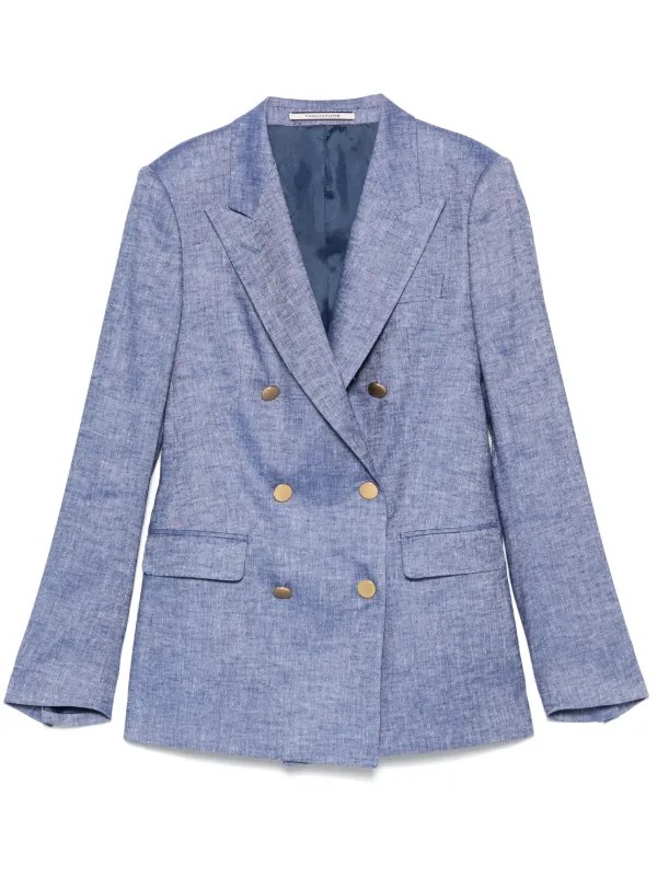 【関税込み】tagliatore Parigi' blazer Tagliatore Blazer Doppiopetto Gessato | Blu | FARFETCH IT