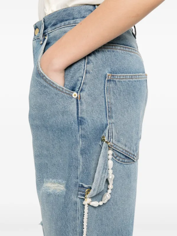 ボトムスその他 DARKPARK Lisa light blue washed ripped jeans Darkpark Lisa Light Blue Washed Ripped Jeans In Multicolor