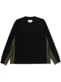 sacai jersey-texture sweatshirt - Black