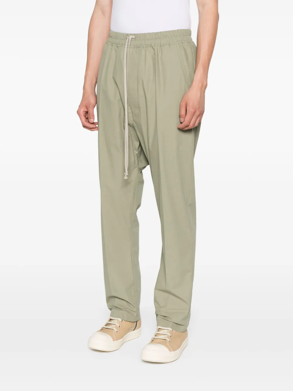 Rick Owens drop-crotch trousers Groen