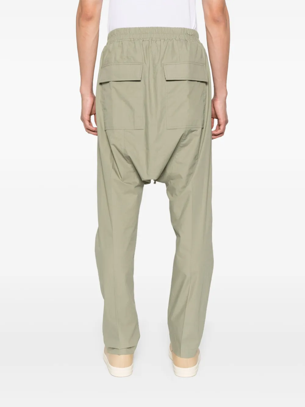 Rick Owens drop-crotch trousers Groen